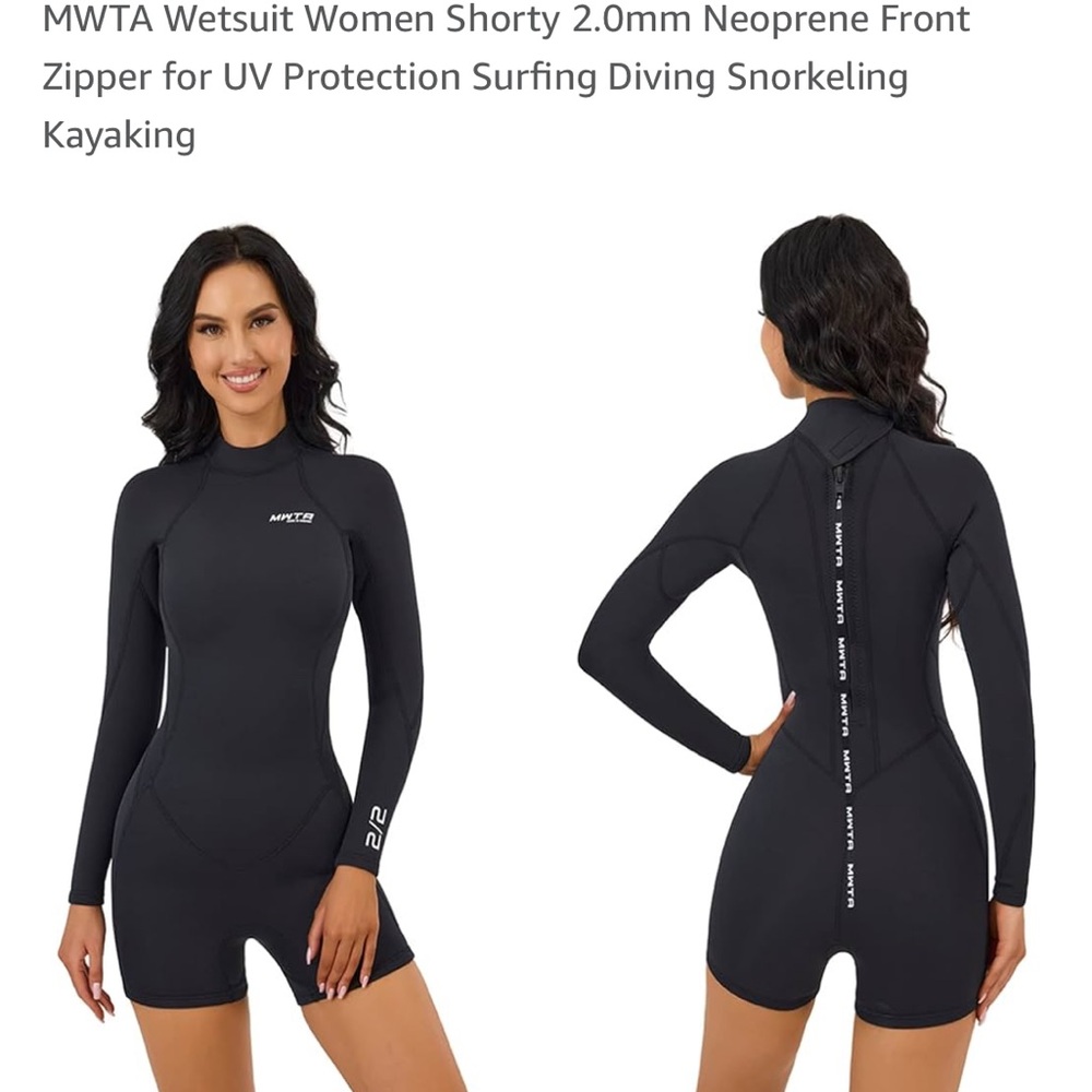 Women's Black Neoprene Shorty Wetsuit